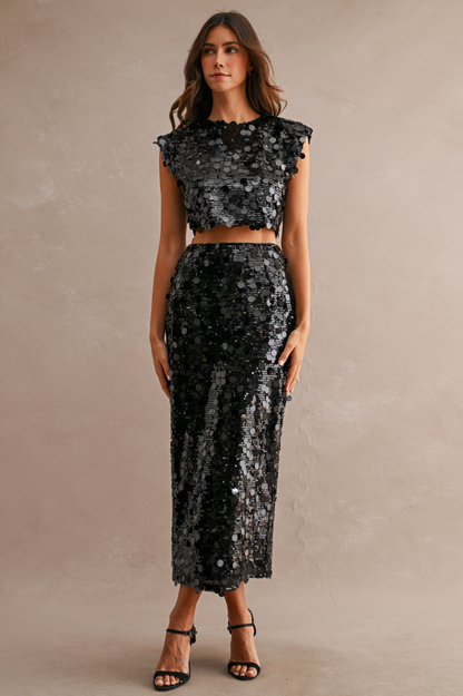 Sequin Skirt and Top Set