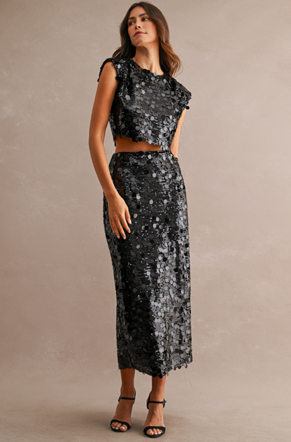 Sequin Skirt and Top Set