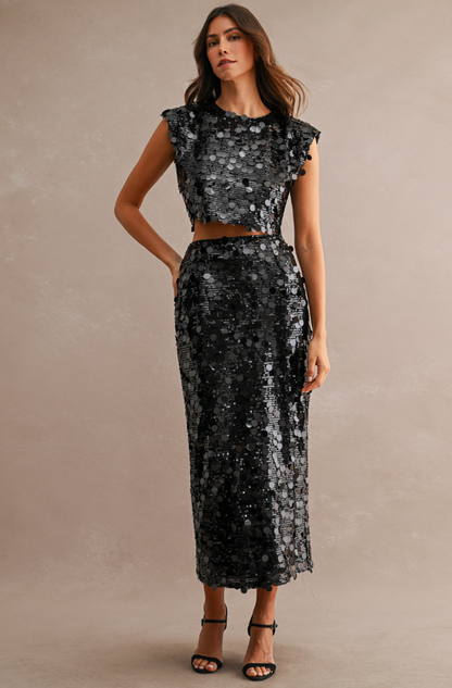 Sequin Skirt and Top Set
