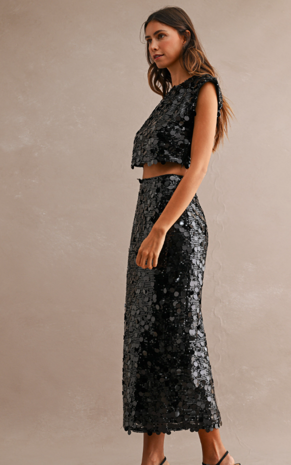 Sequin Skirt and Top Set