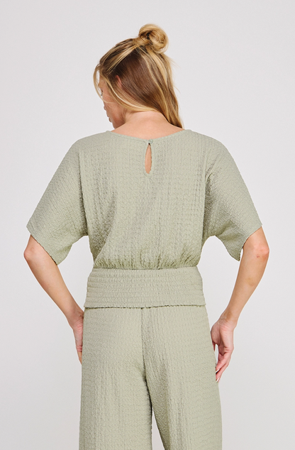 Textured Dolman Top