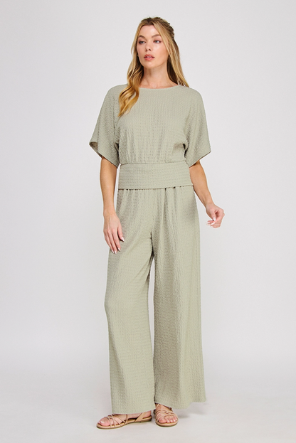 Textured Dolman Top