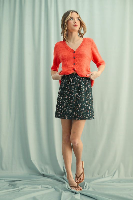 Floral Mini Skirt
