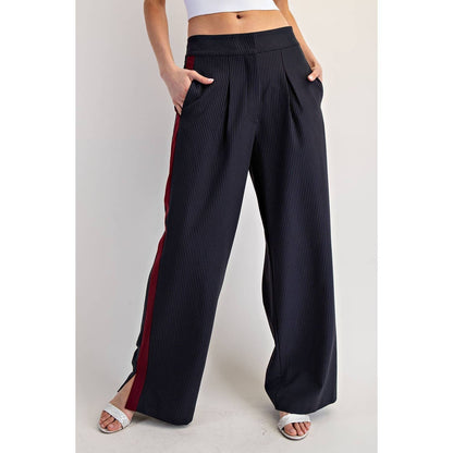 Straight Leg Pinstripe Track Pants