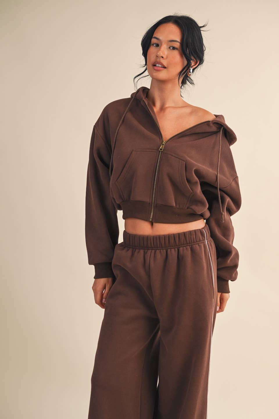 Cozy Fleece Crop Hoodie