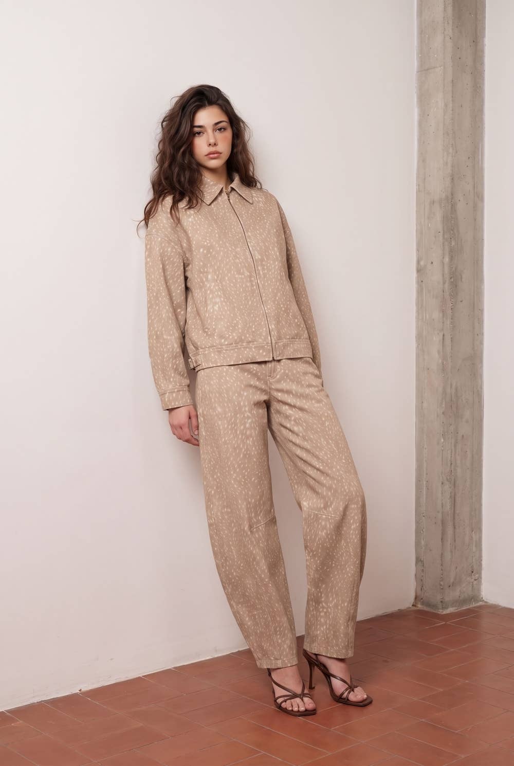BAMBI PRINT TWILL OVERSIZED JACKET