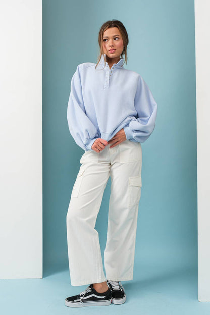 Piper Snap Collared Sweatshirt