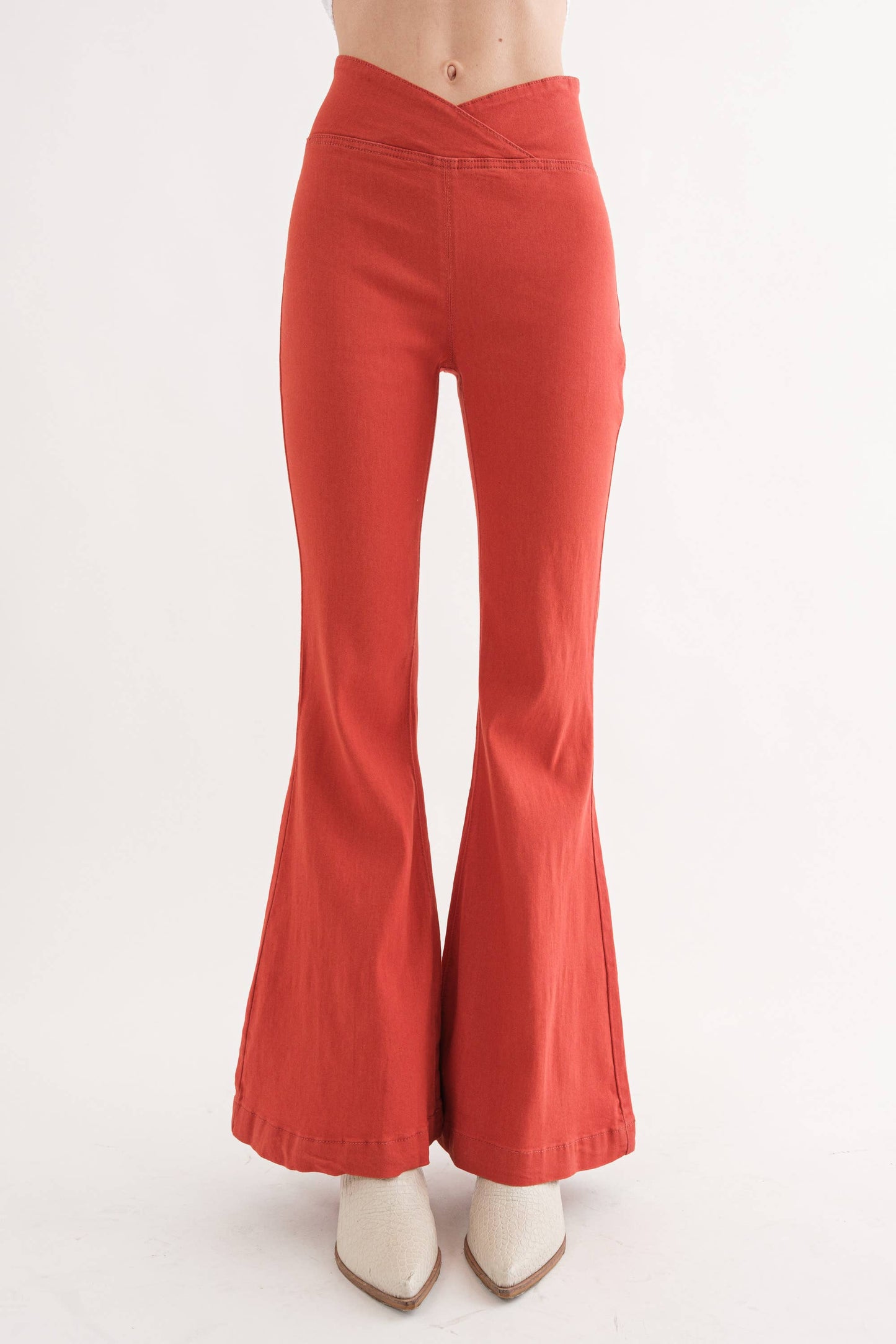 Orange Bell Bottom Jeans