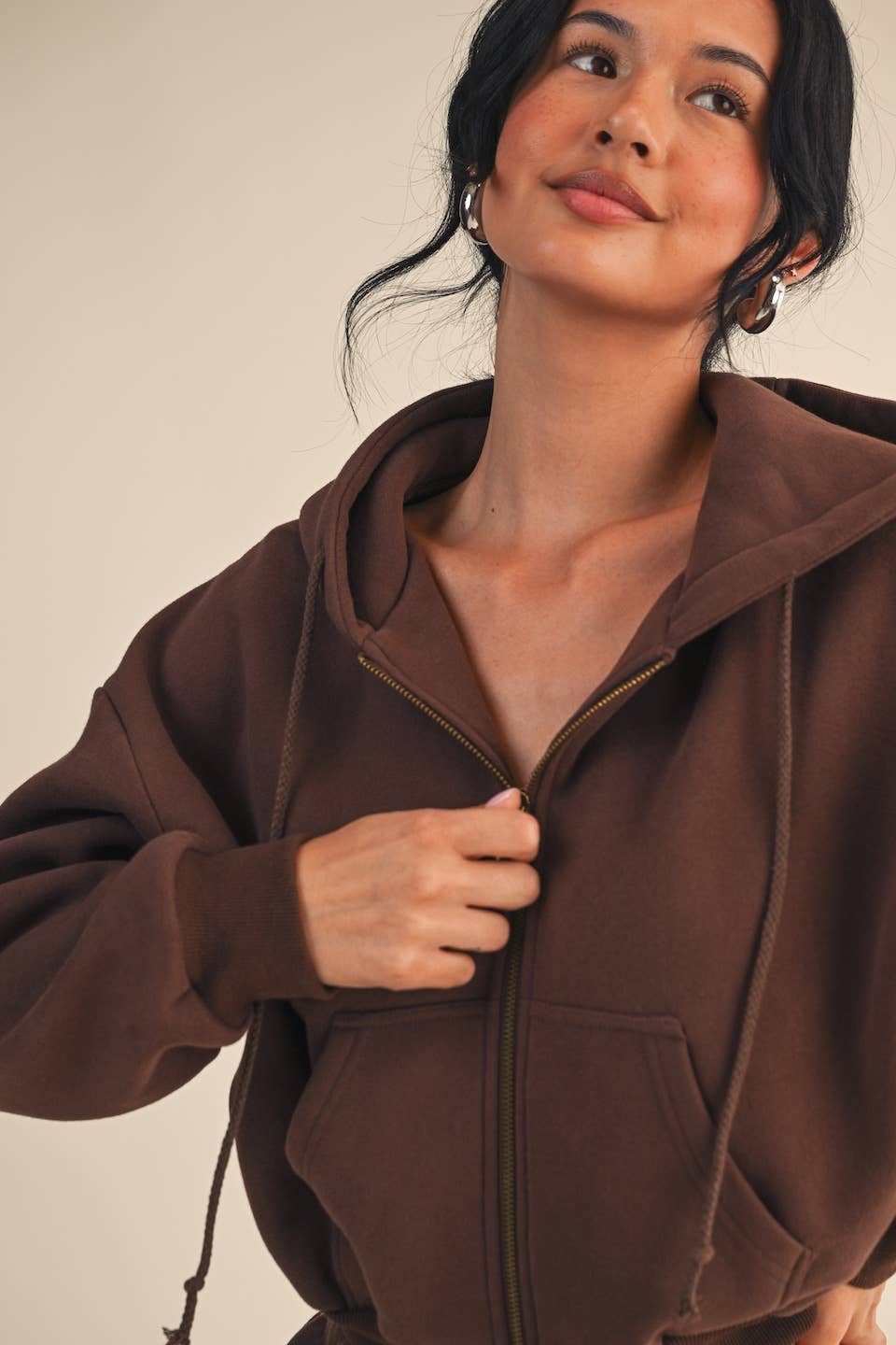 Cozy Fleece Crop Hoodie