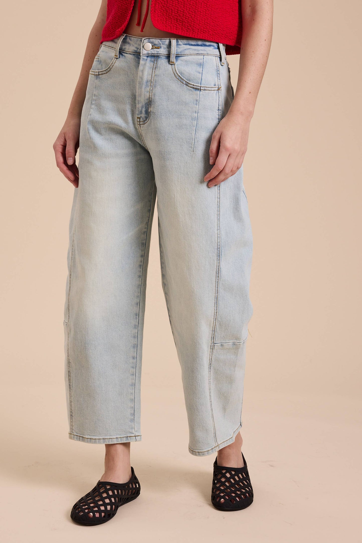 BARREL FIT DENIM PANTS