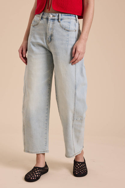 BARREL FIT DENIM PANTS