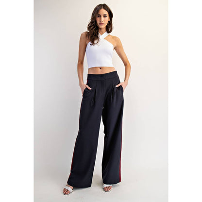 Straight Leg Pinstripe Track Pants