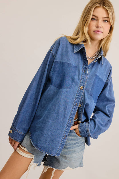 Buttoned Denim Shirt