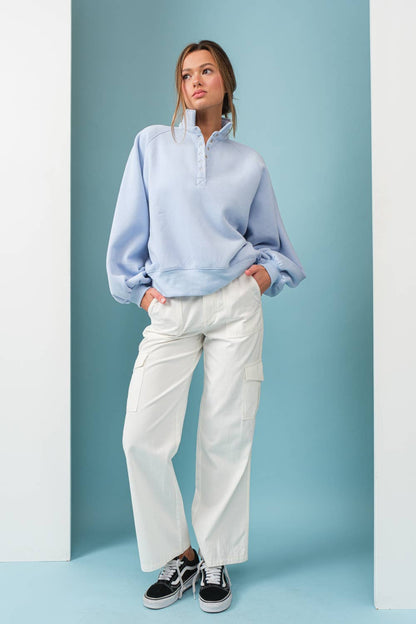 Piper Snap Collared Sweatshirt