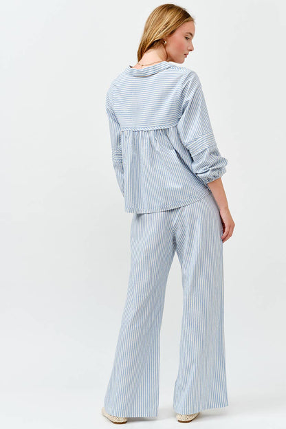 The Striped Wide Leg Pant