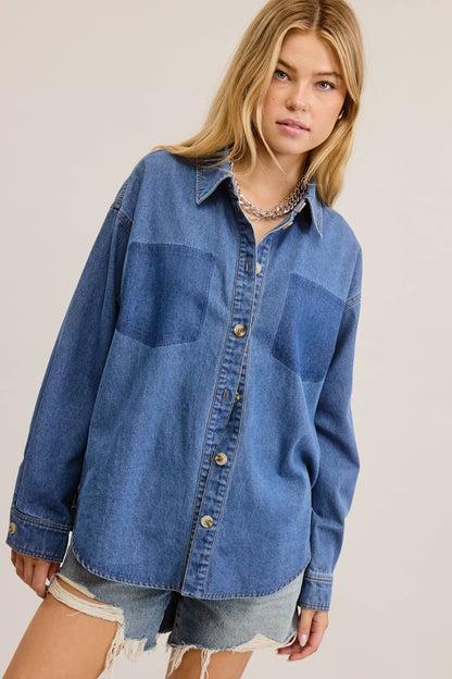 Buttoned Denim Shirt