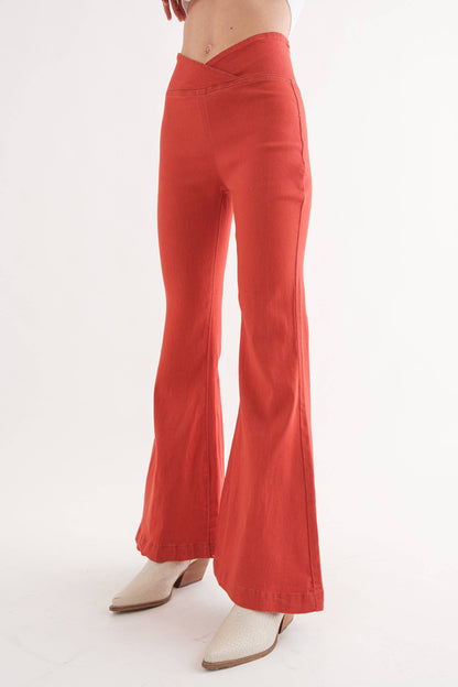 Orange Bell Bottom Jeans