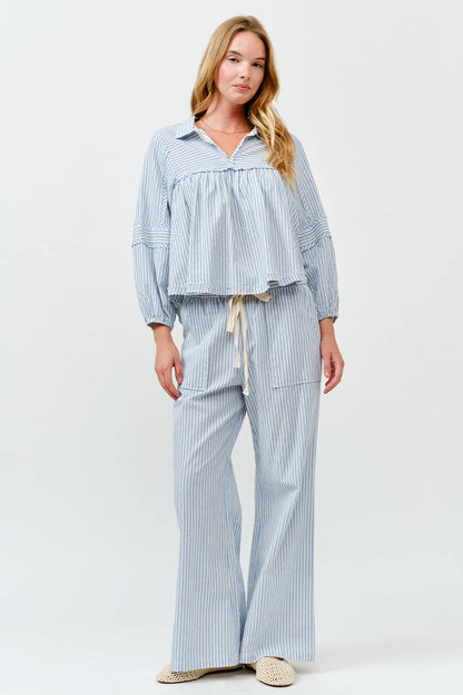 The Striped Wide Leg Pant