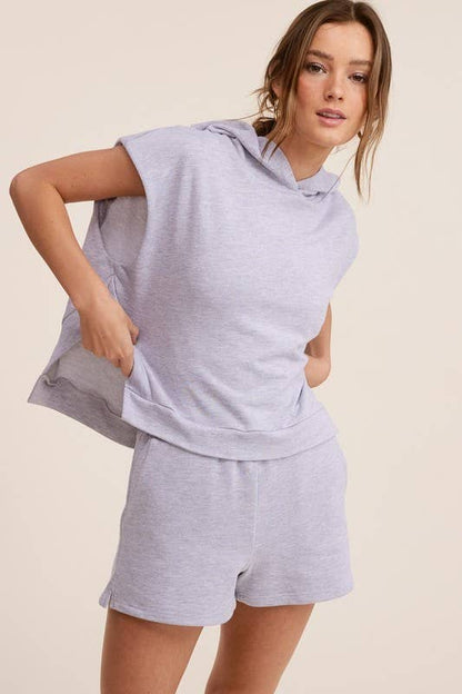 Hoodie Top and Shorts Matching Set