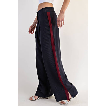 Straight Leg Pinstripe Track Pants