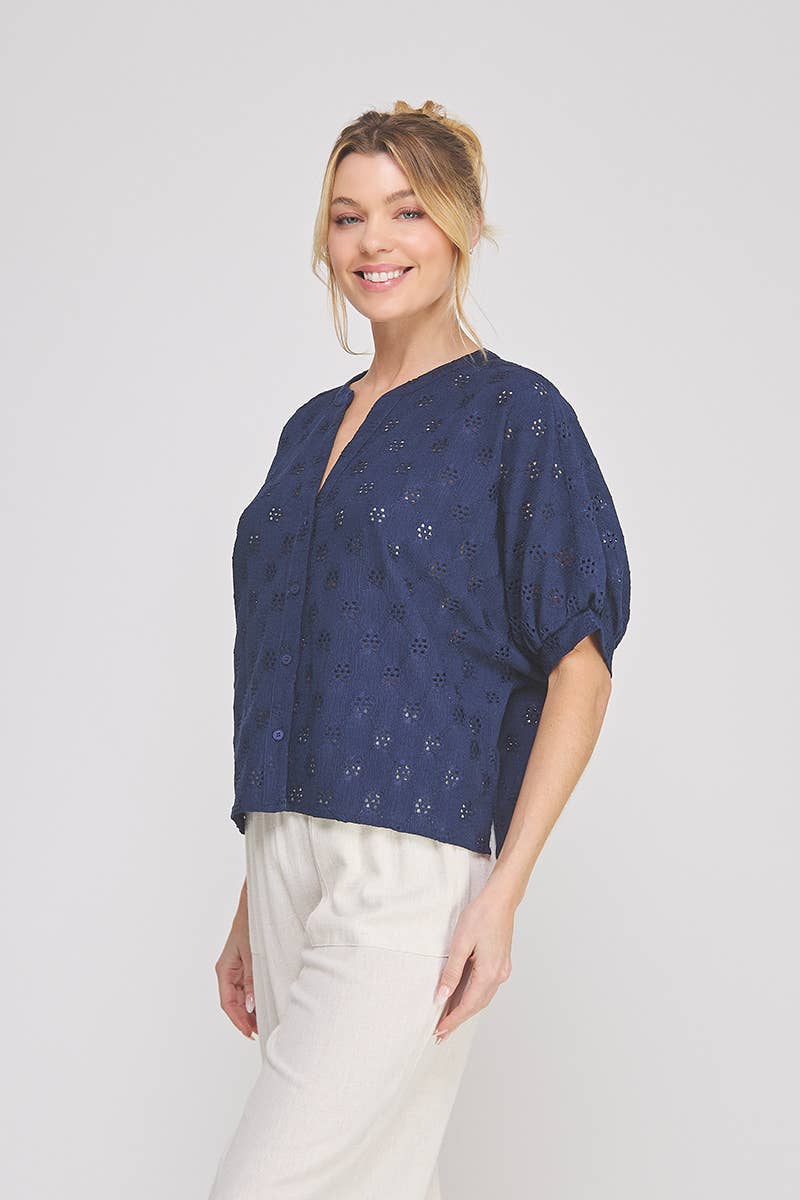 Knit Eyelet Top