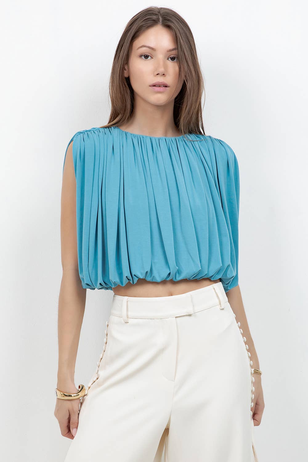 SLEEVELESS BALLOON TOP
