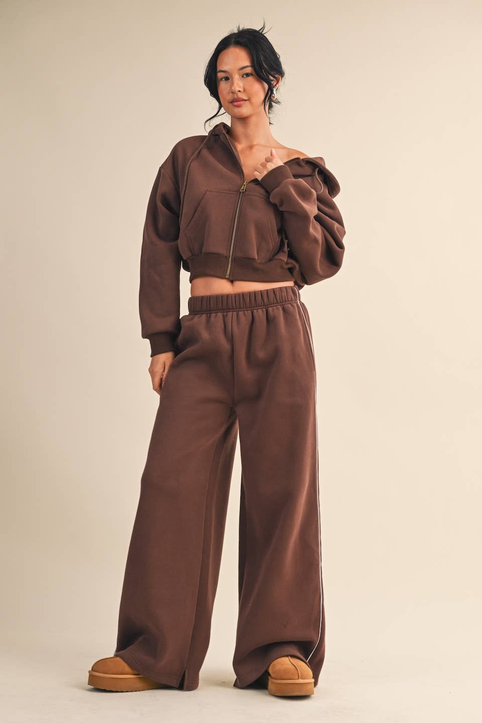 Cozy Fleece Crop Hoodie