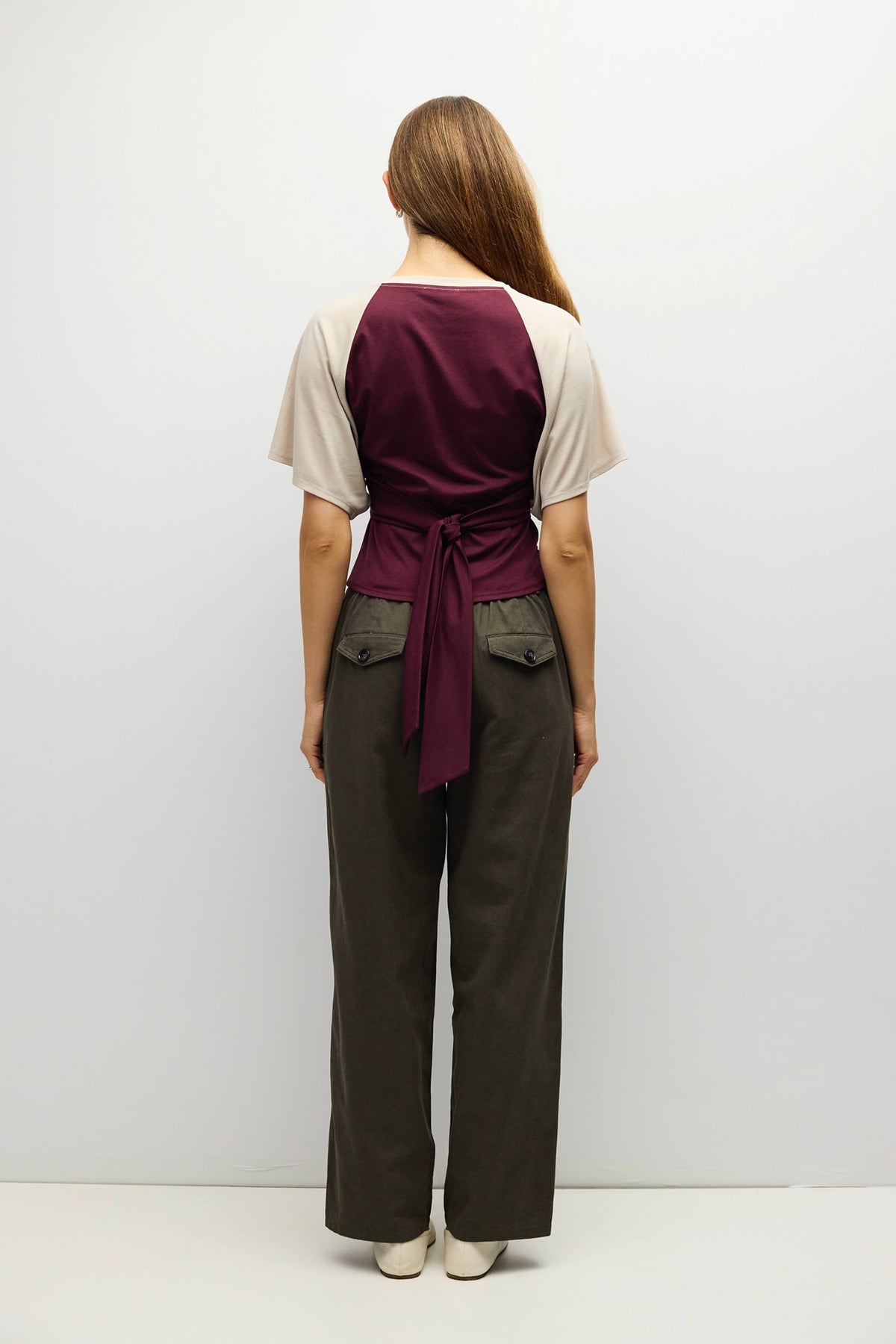 Taylor Raglan Tie-Back Knit Top