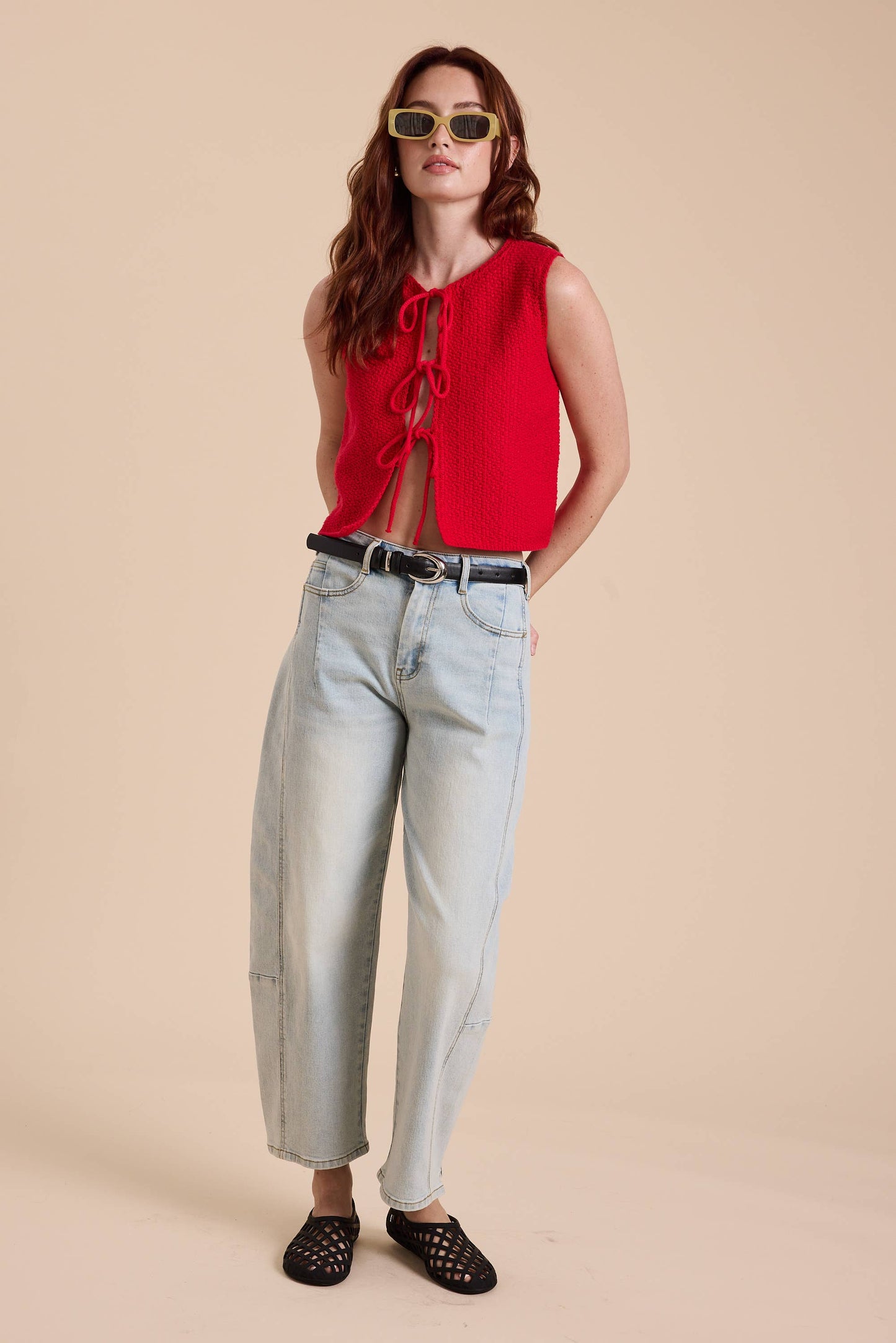 BARREL FIT DENIM PANTS