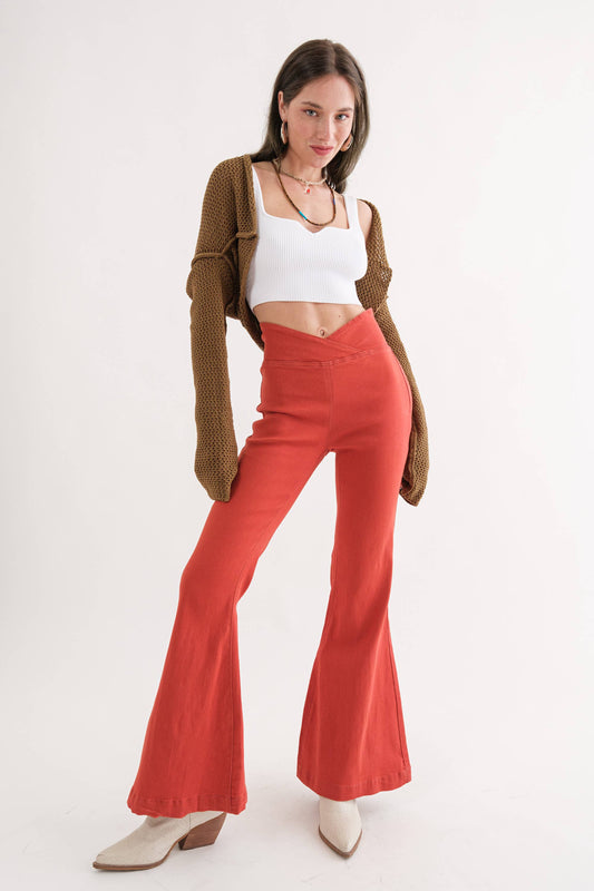 Orange Bell Bottom Jeans