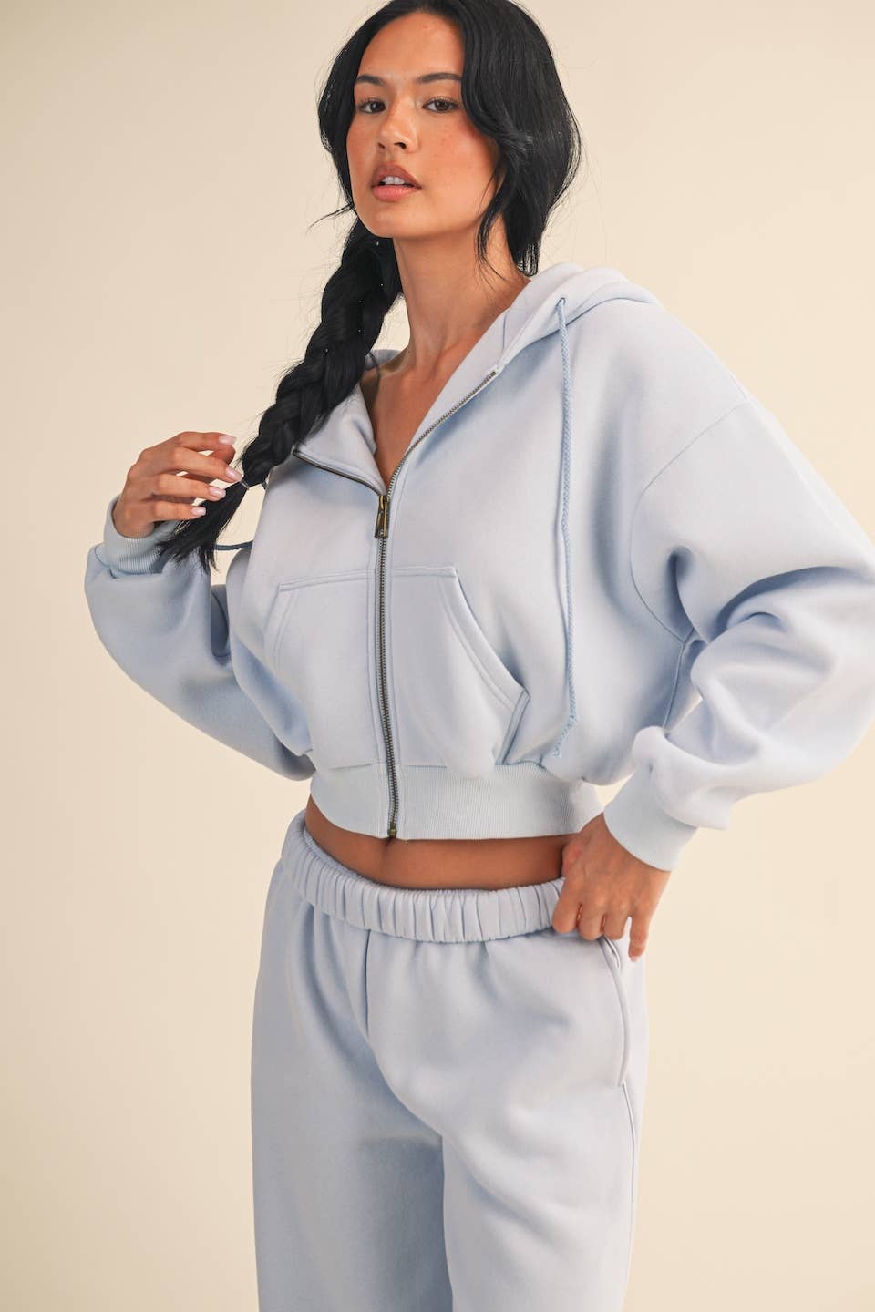 Cozy Fleece Crop Hoodie