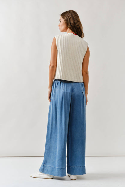 Smocked Waist Super Soft Wide-Leg Pants
