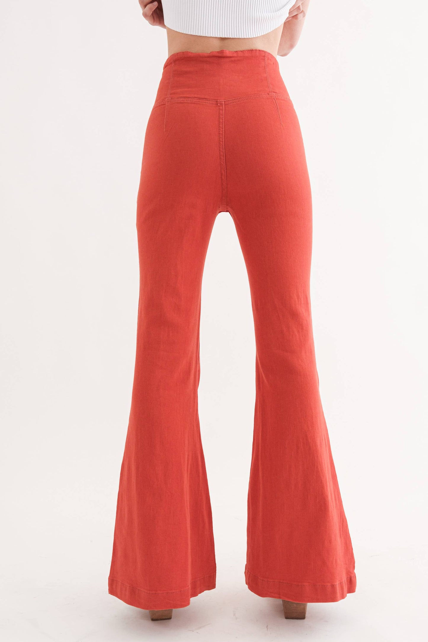 Orange Bell Bottom Jeans