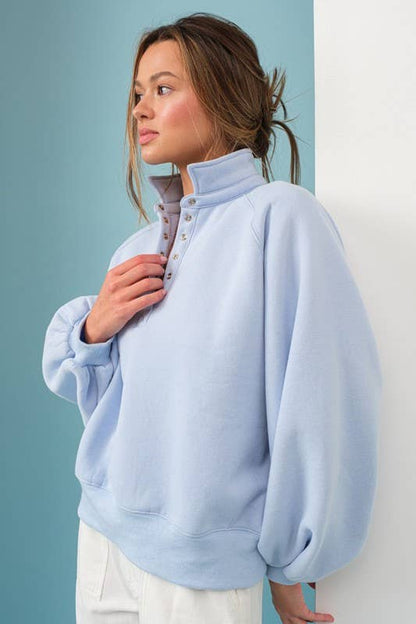 Piper Snap Collared Sweatshirt