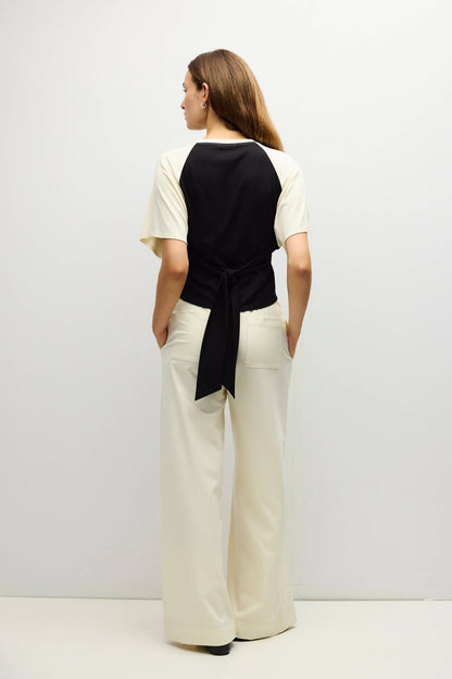 Taylor Raglan Tie-Back Knit Top