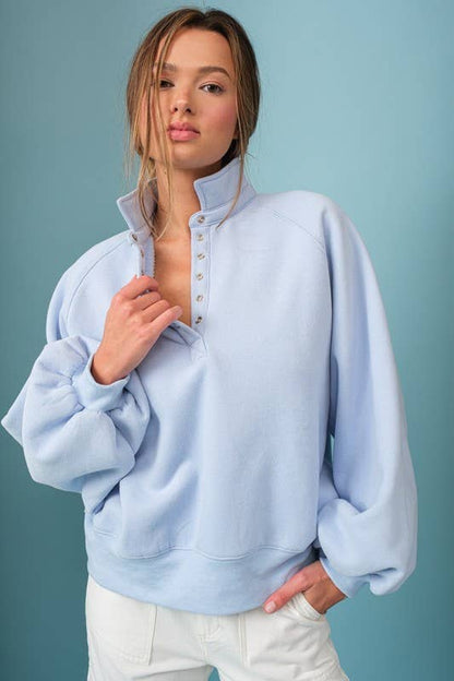 Piper Snap Collared Sweatshirt