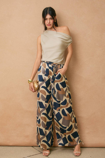 Geometric Palazzo Pants